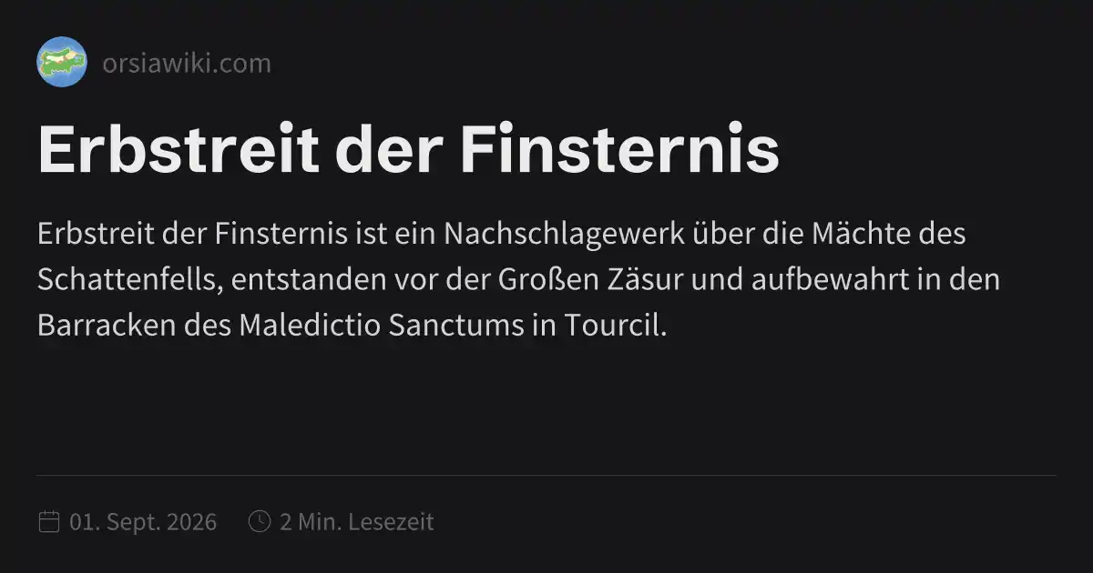 Erbstreit der Finsternis