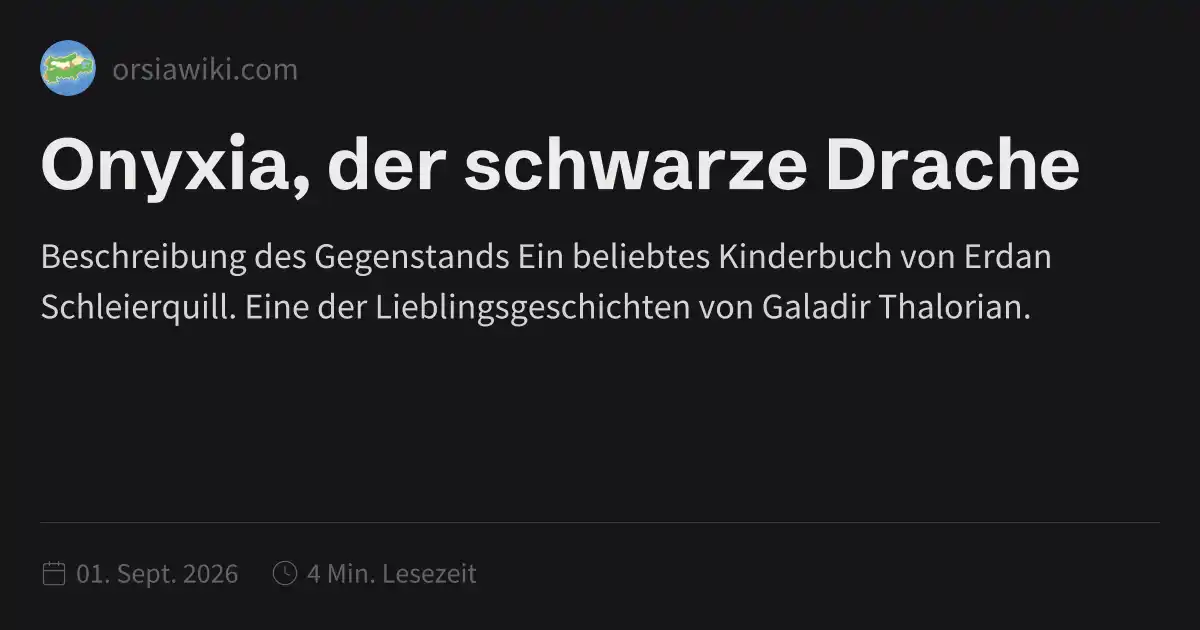 Onyxia, der schwarze Drache